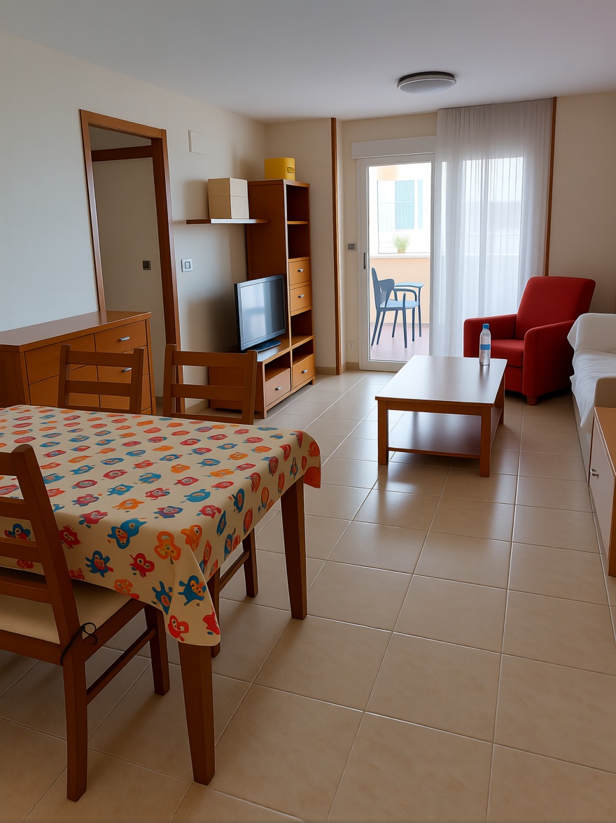 Apartamento em primeira linha de praia em La Manga del Mar Menor — Sala