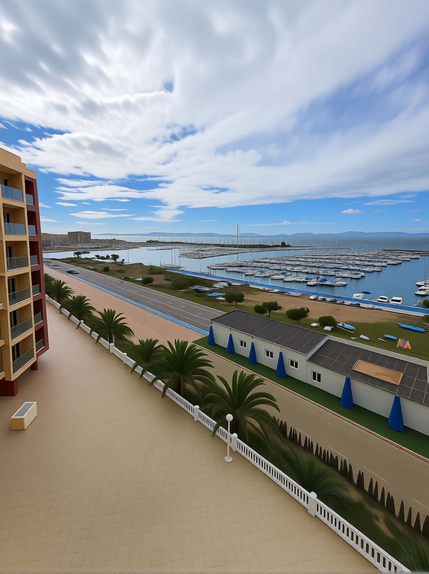 Piso en primera línea de playa en La Manga del Mar Menor — Vista mar