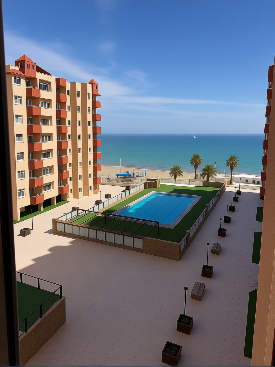 Piso en primera línea de playa en La Manga del Mar Menor — Vista mar