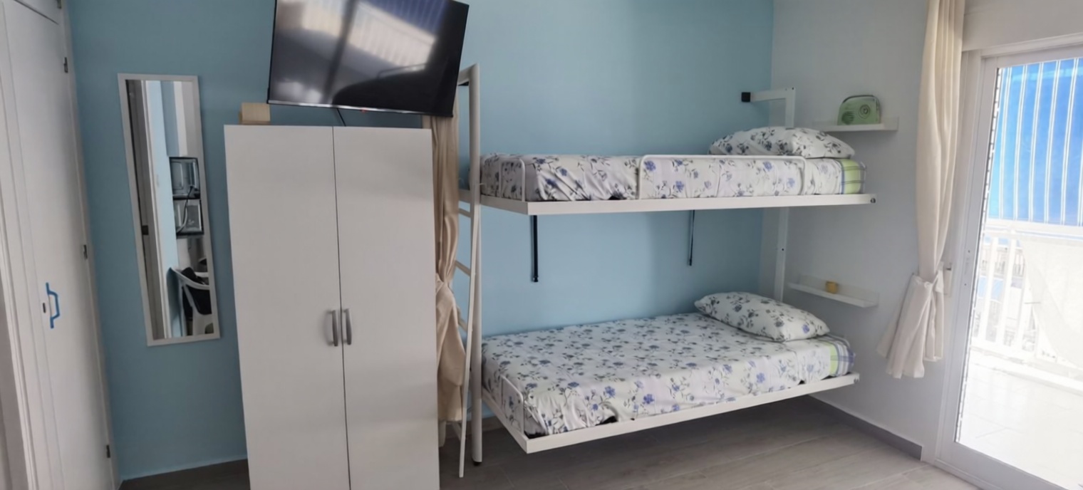 Beachfront studio in La Manga del Mar Menor — Bedroom