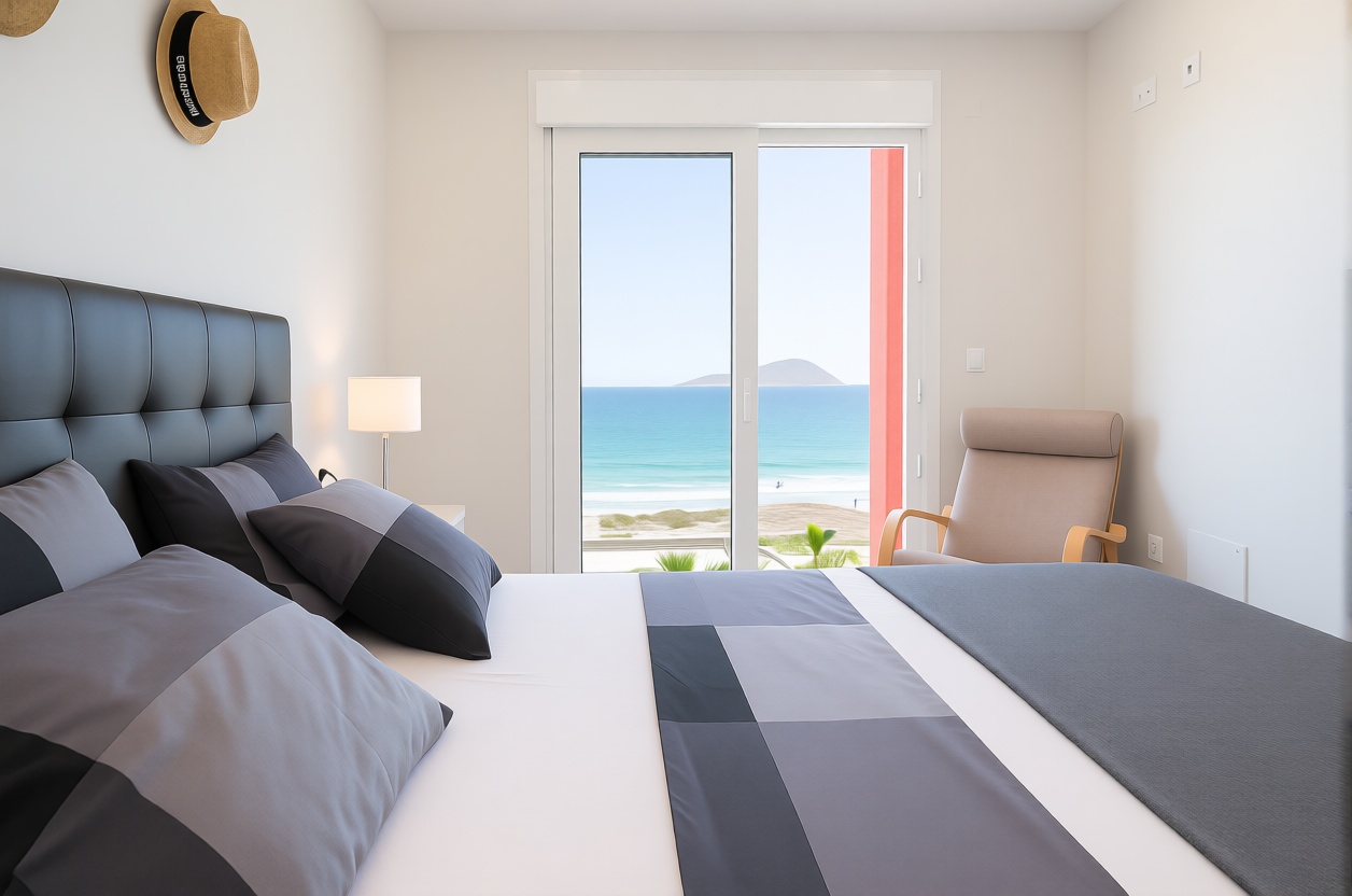 Apartamento em primeira linha de praia em La Manga del Mar Menor — Quarto