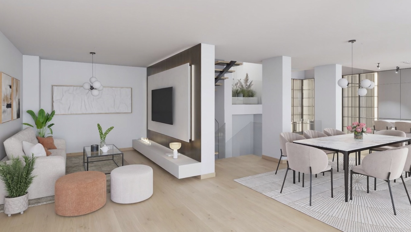 Chalet con acceso directo a playa en Mazarrón — Salón