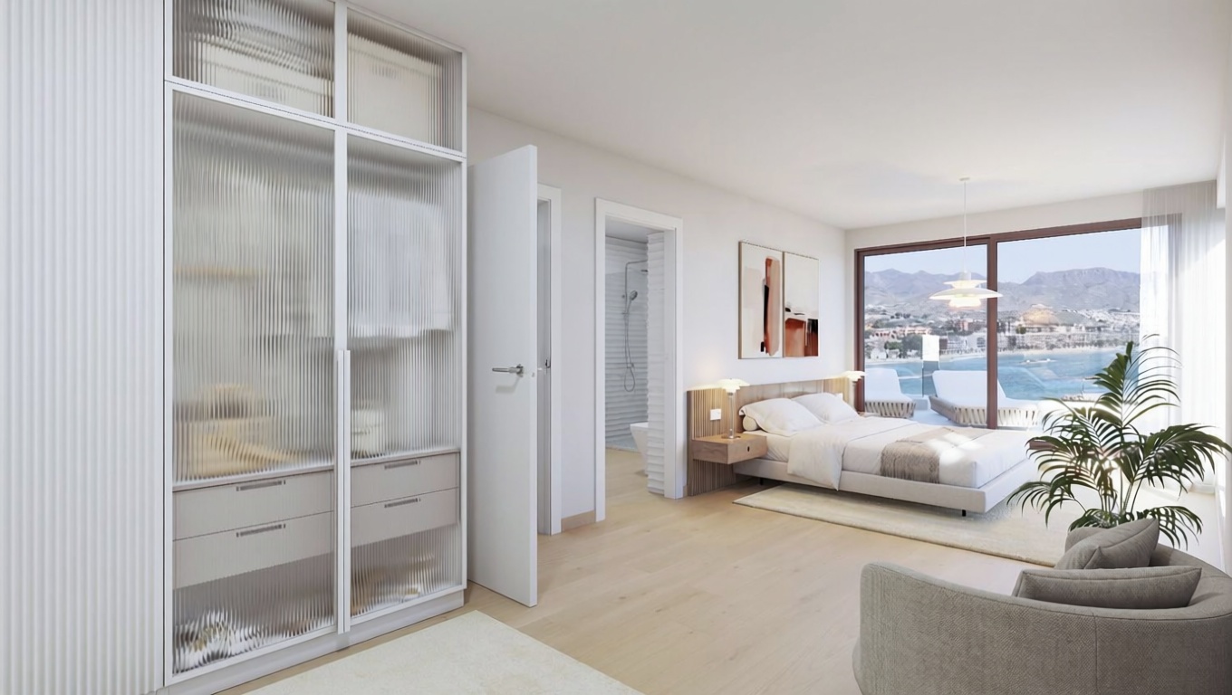 Chalet con acceso directo a playa en Mazarrón — Dormitorio