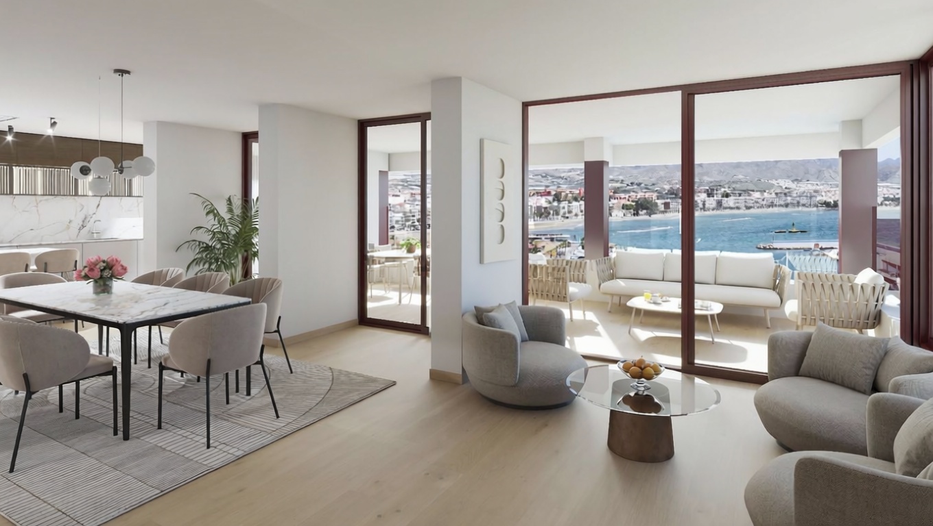 Chalet con acceso directo a playa en Mazarrón — Salón