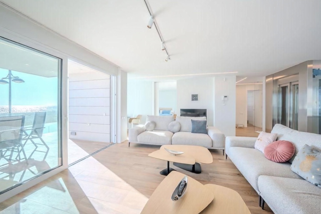 Chalet con acceso directo a playa en Mazarrón — Salón