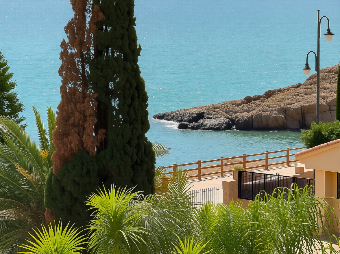 Chalet con acceso directo a playa en Mazarrón — Vista mar