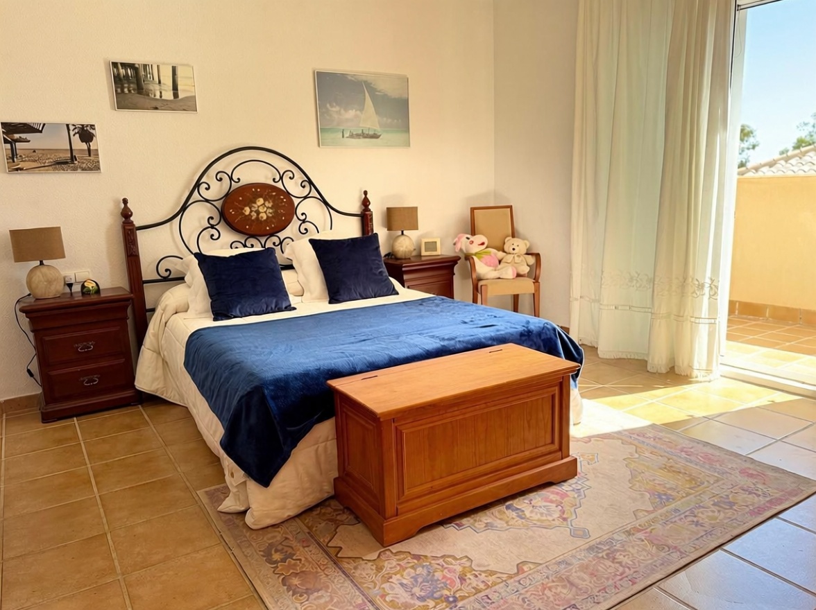 Chalet con acceso directo a playa en Mazarrón — Dormitorio
