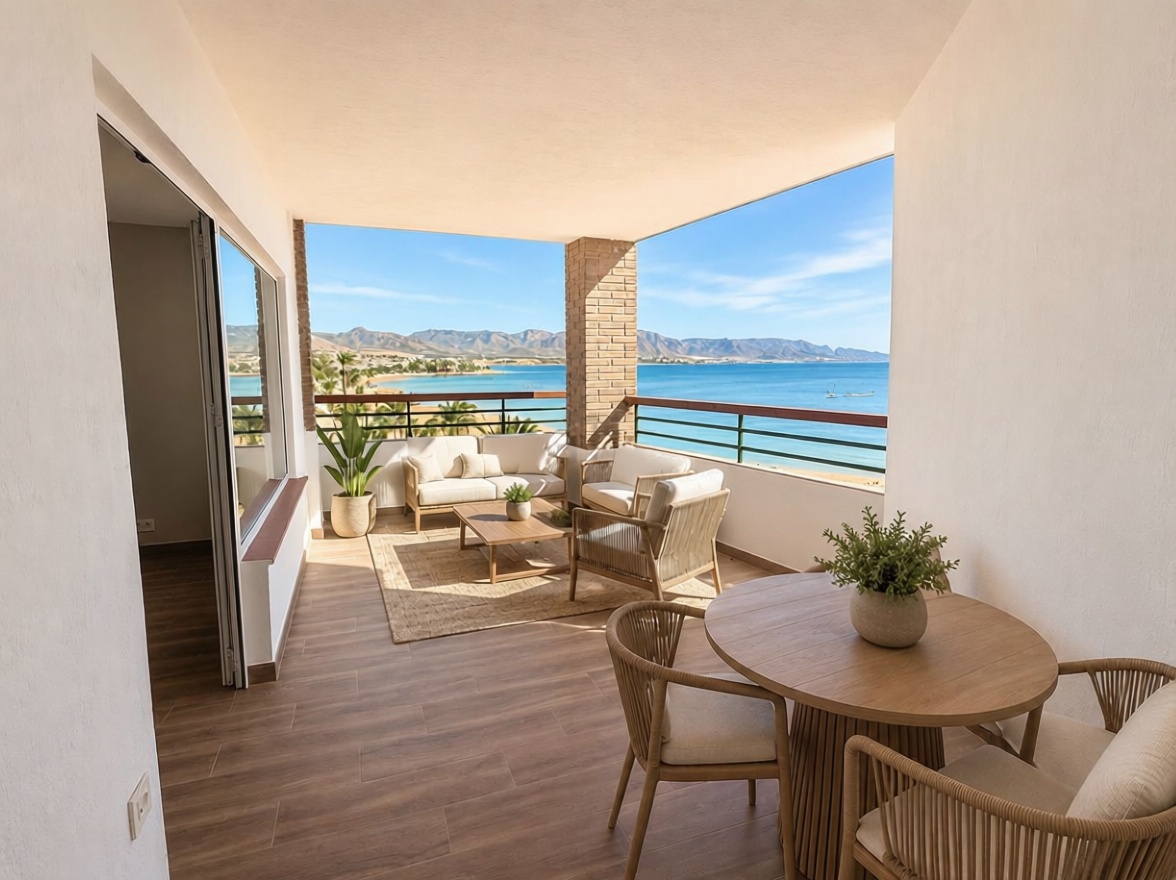 Beachfront flat in Mazarrón