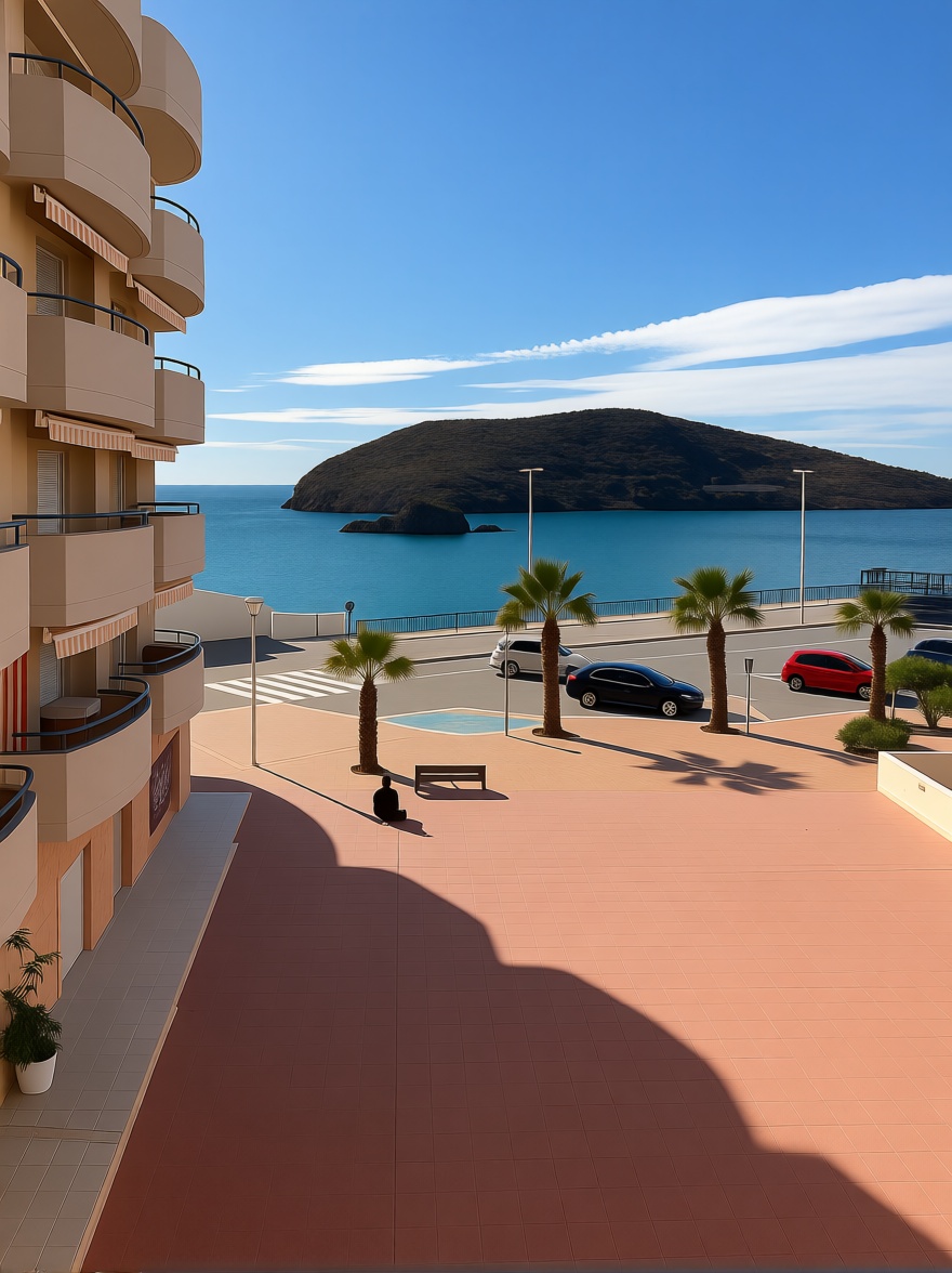 Wohnung in erste Strandlinie in Mazarrón — Meerterrasse