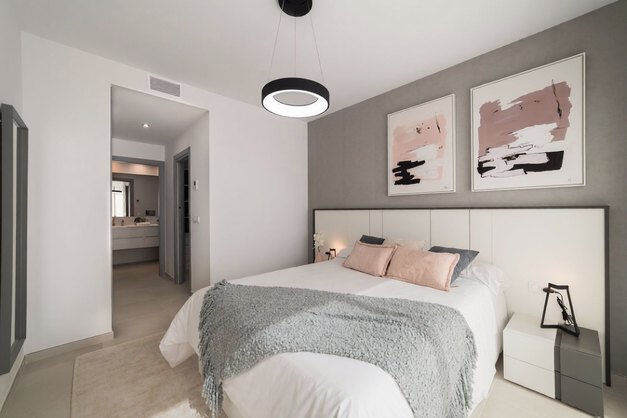 Piso en primera línea de playa en San Juan de los Terreros — Dormitorio