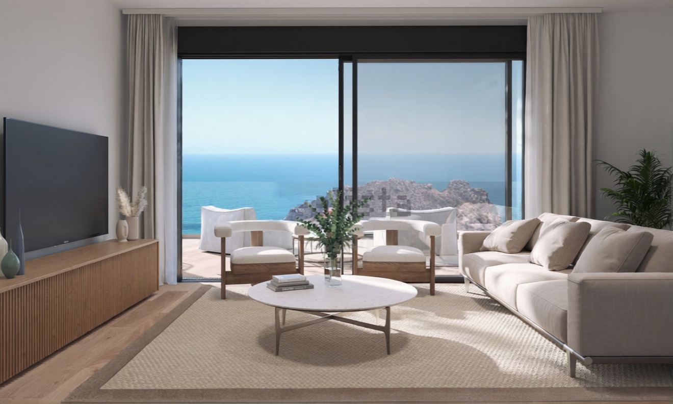 Appartement en première ligne de plage à Águilas — Séjour