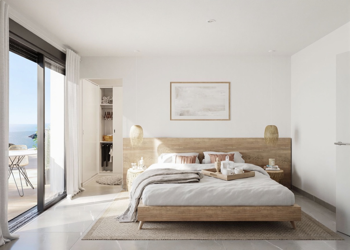 Apartamento em primeira linha de praia em Águilas — Quarto