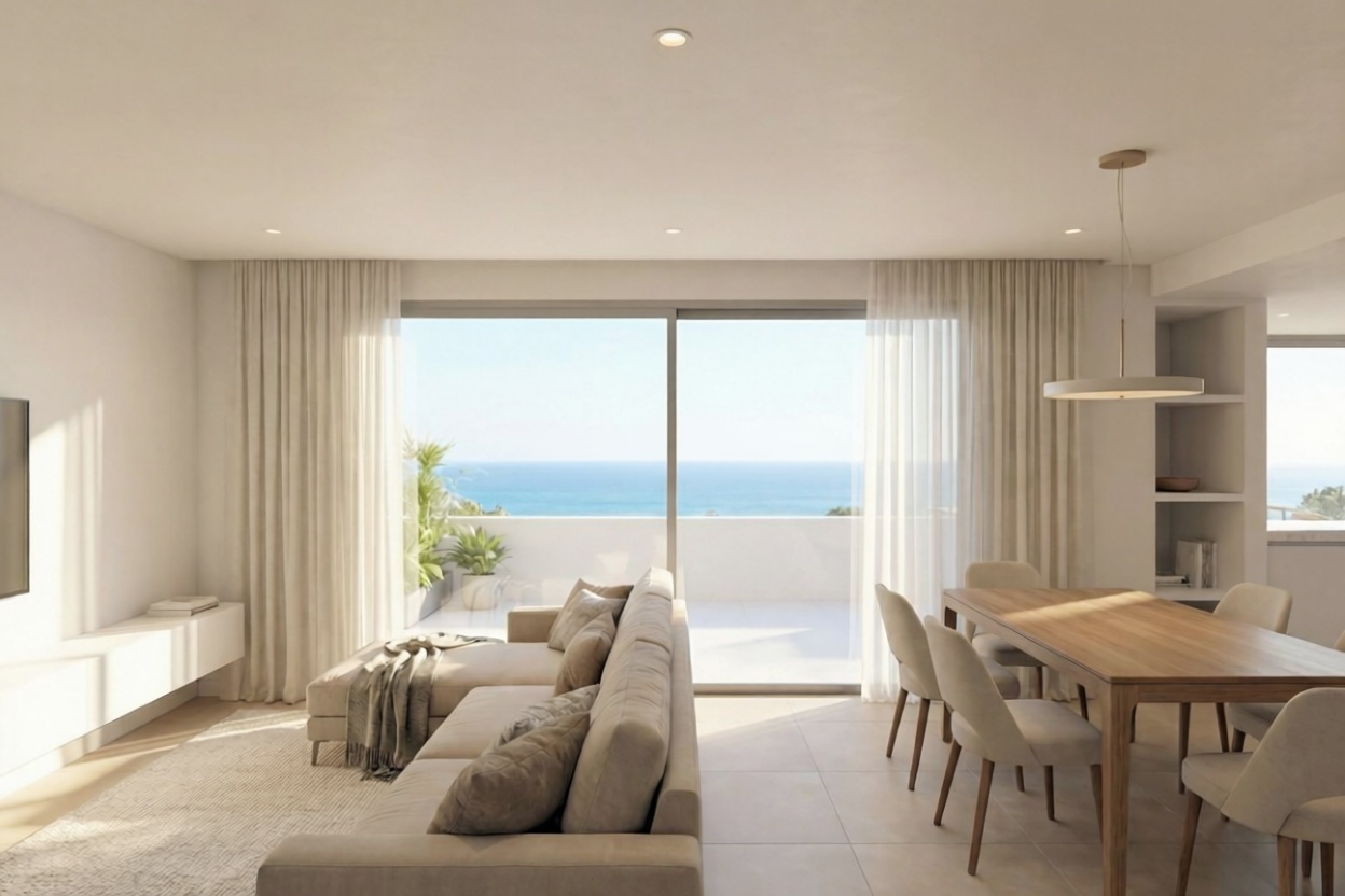 Beachfront flat in Águilas — Living room