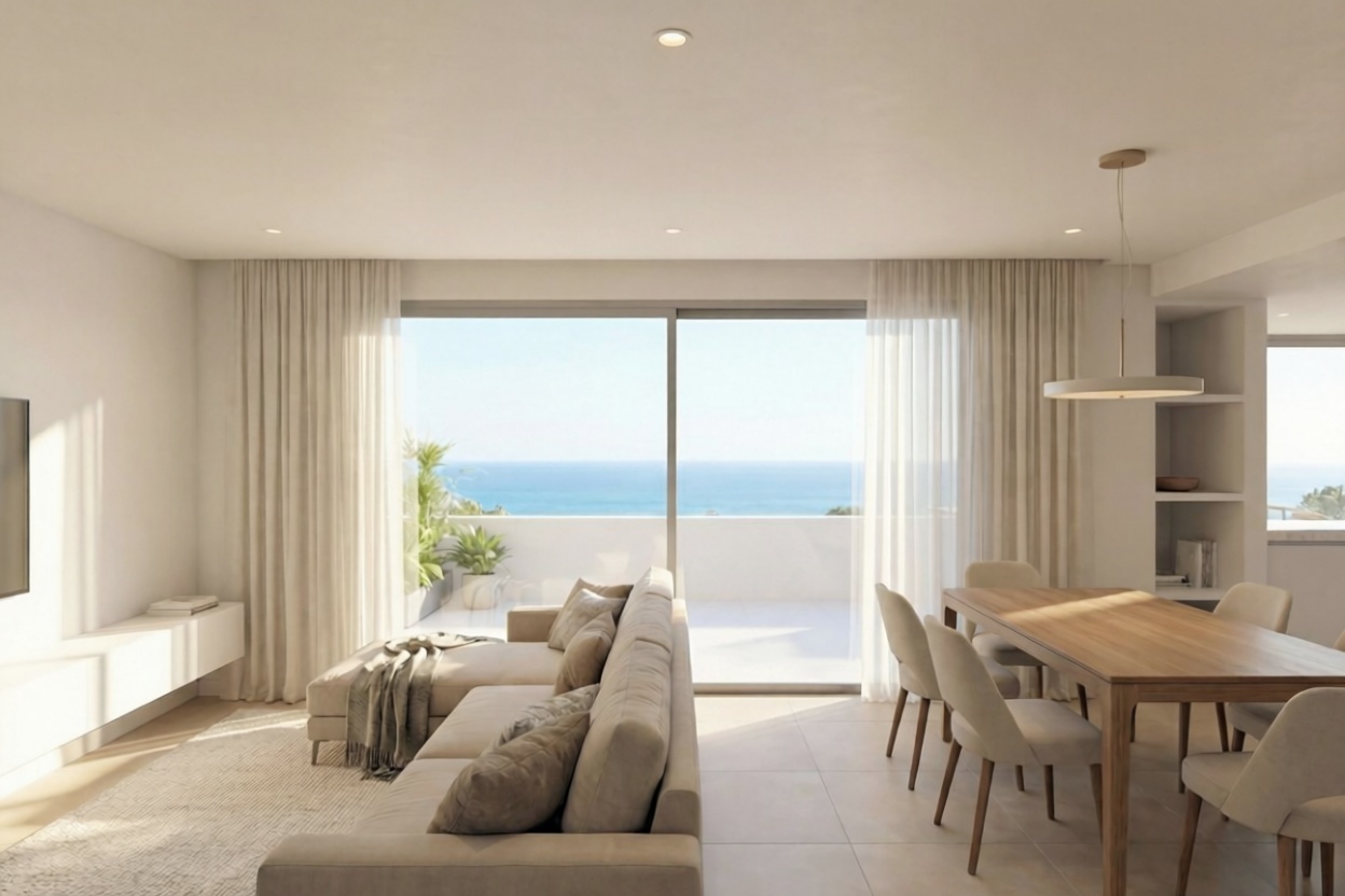 Beachfront flat in Águilas — Living room