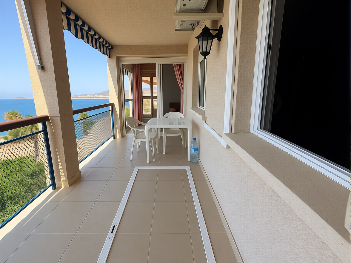 Beachfront flat in Águilas — Sea terrace