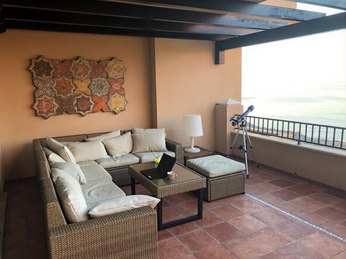 Beachfront flat in Águilas — Sea terrace