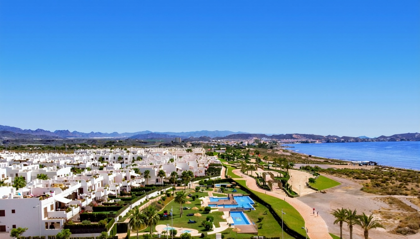 Chalet avec accès direct à la plage à San Juan de los Terreros — Vue aérienne