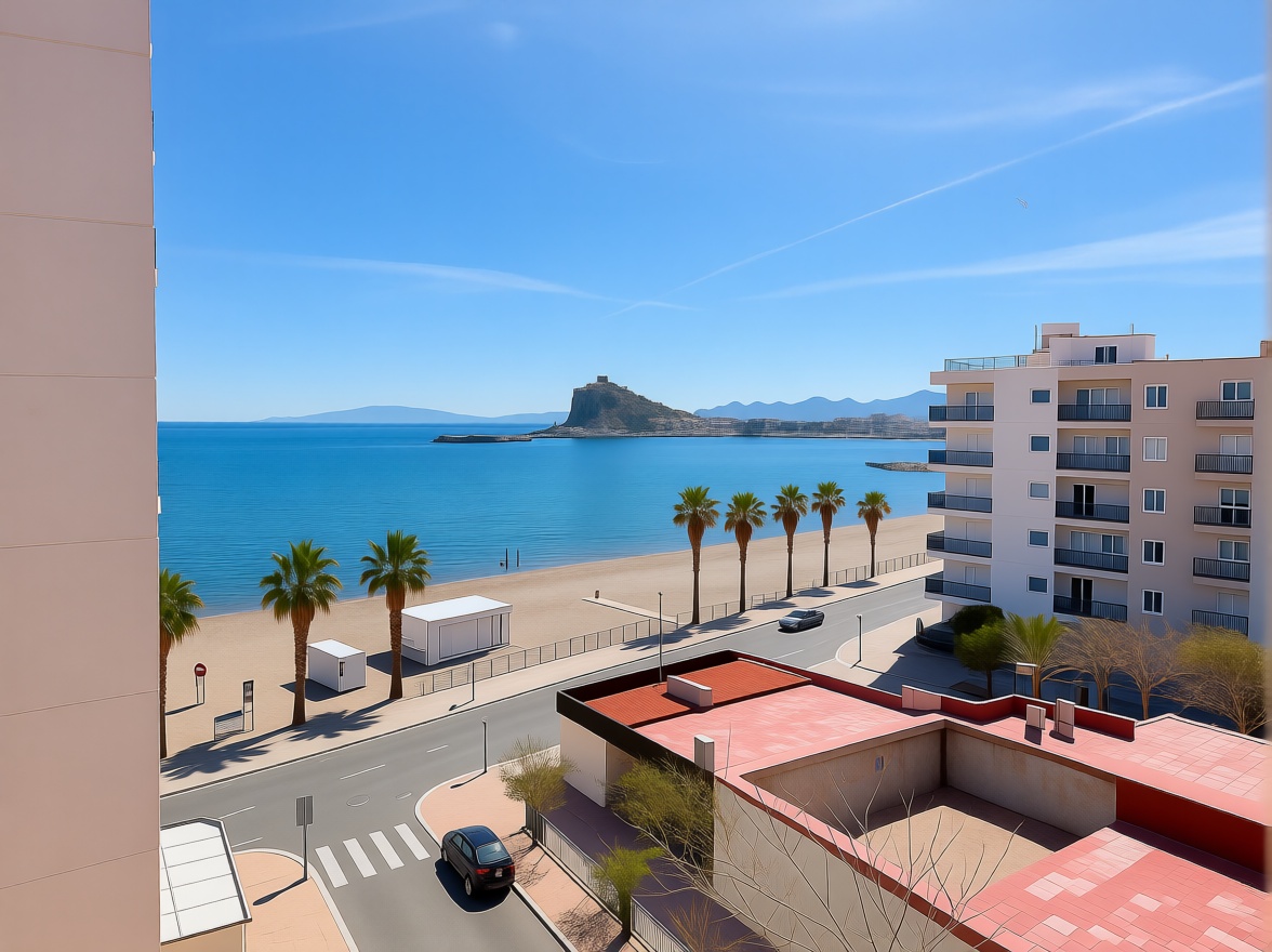 Piso en primera línea de playa en Águilas — Vista mar