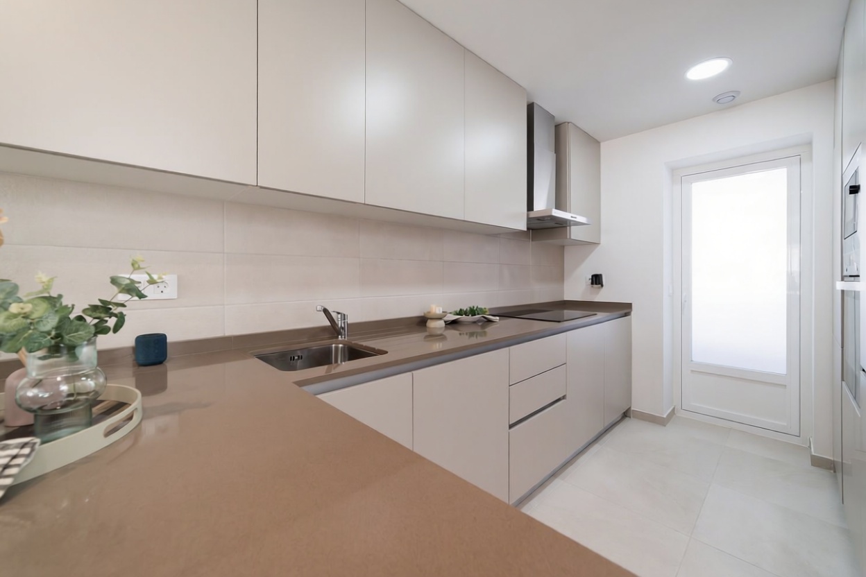 Wohnung in erste Strandlinie in San Juan de los Terreros — Küche