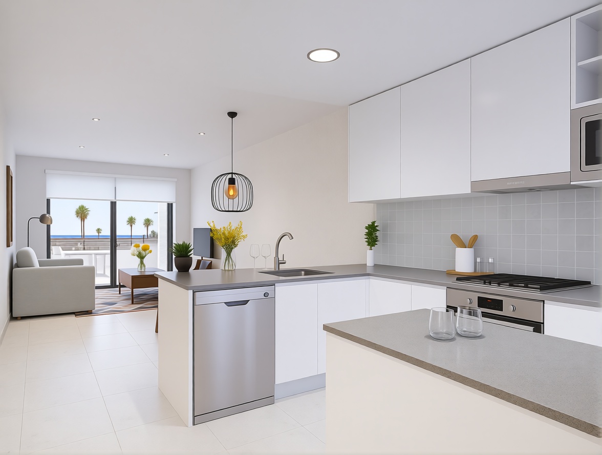 Penthouse in erste Meereslinie in Ajo — Küche