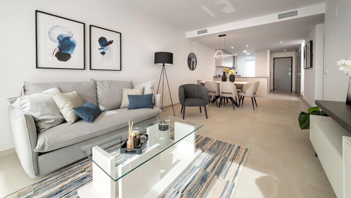 Penthouse in erste Meereslinie in San Juan de los Terreros — Wohnzimmer
