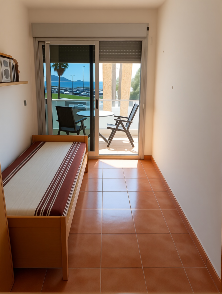 Appartement en première ligne de plage à Águilas — Chambre