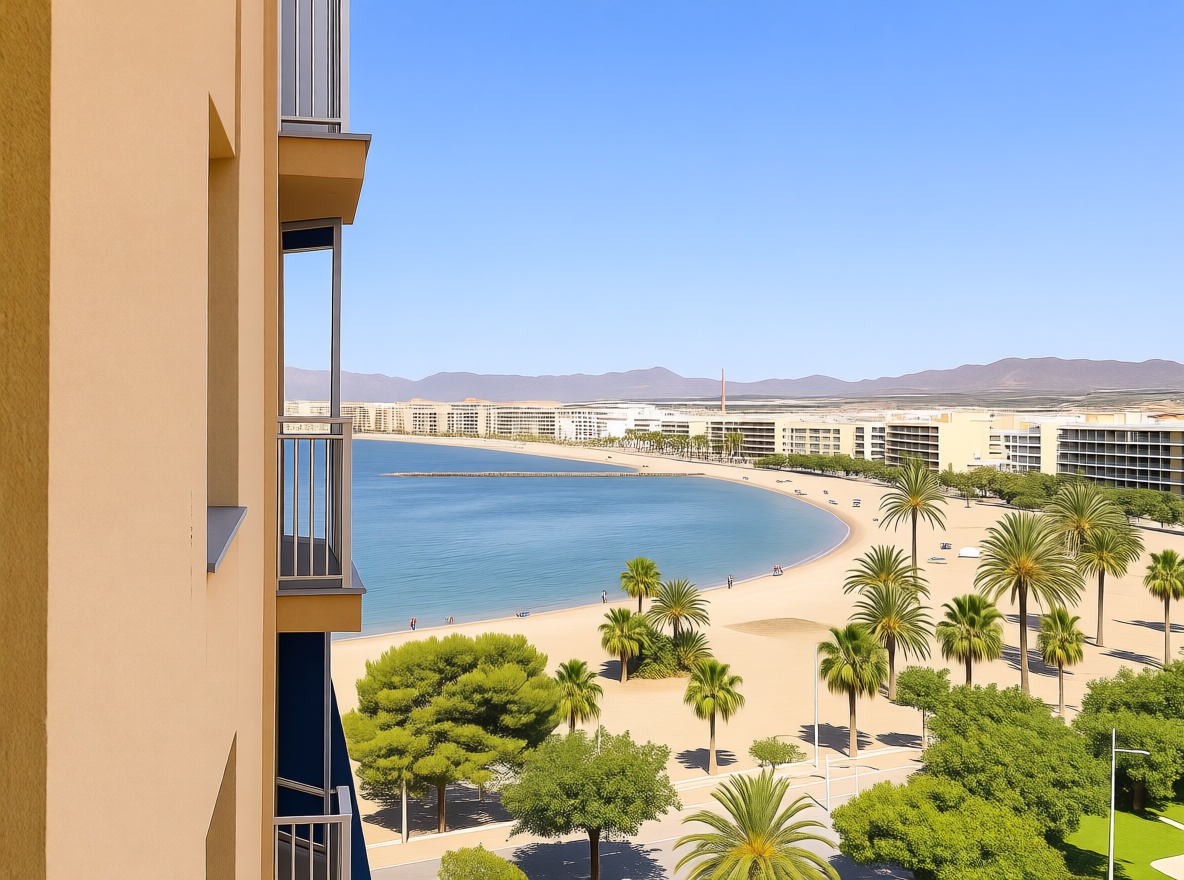 Appartement en première ligne de plage à Águilas — Terrasse mer