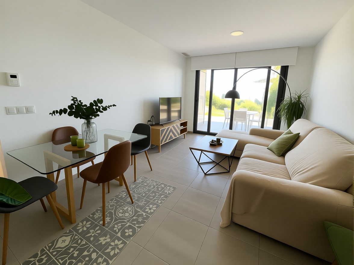 Chalet con acceso directo a playa en San Juan de los Terreros — Salón