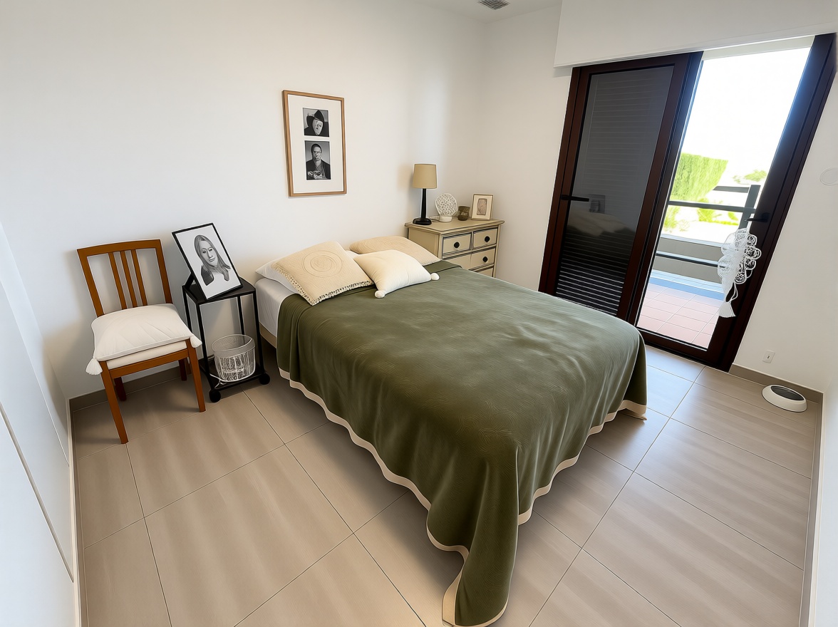 Chalet con acceso directo a playa en San Juan de los Terreros — Dormitorio