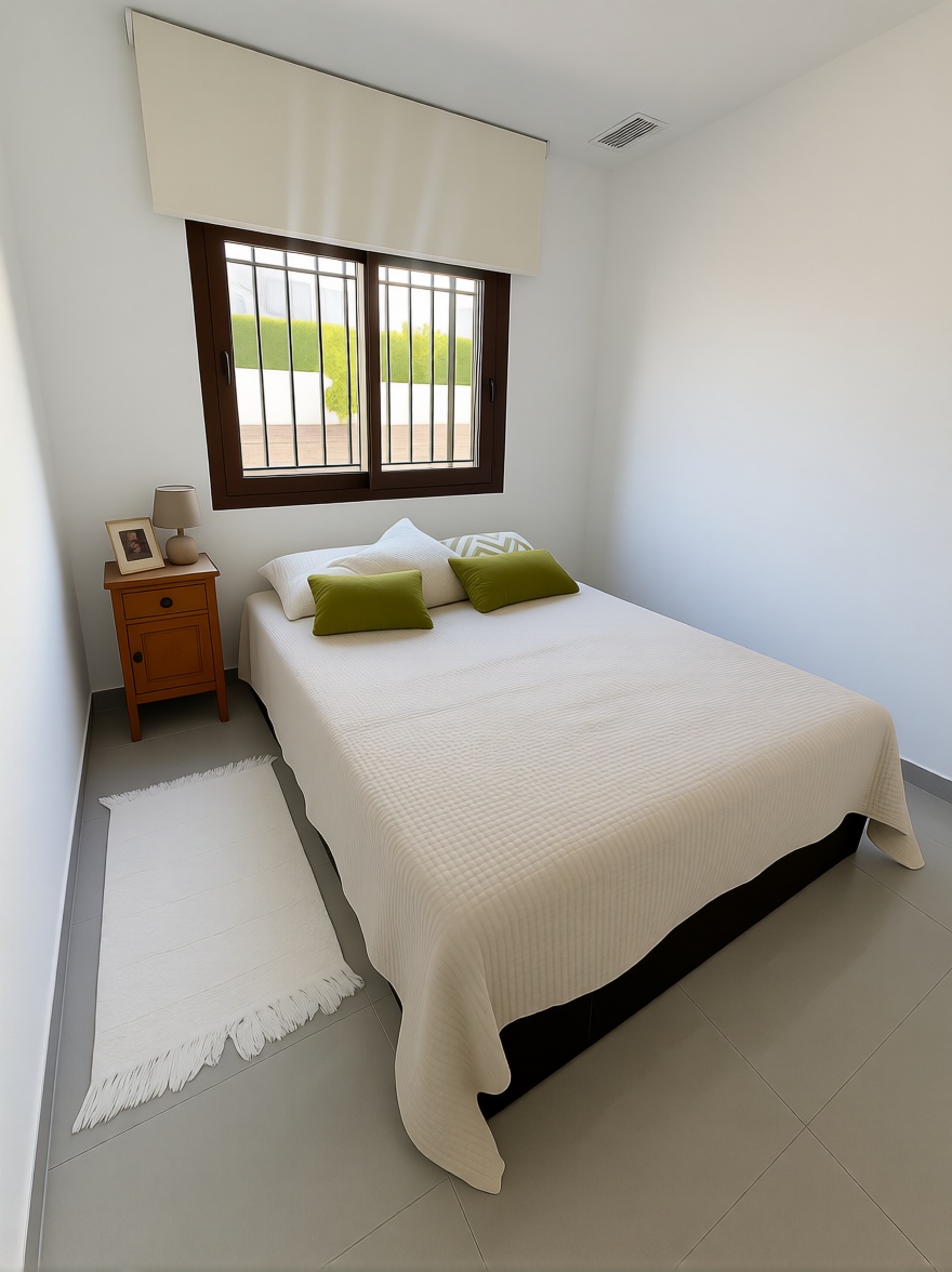 Chalet con acceso directo a playa en San Juan de los Terreros — Dormitorio