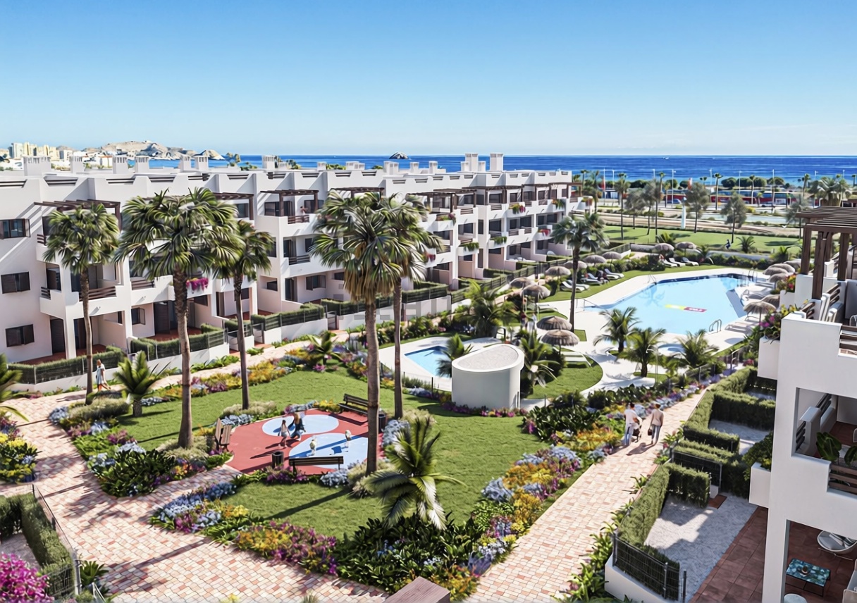 Piso en primera línea de playa en San Juan de los Terreros — Vista mar