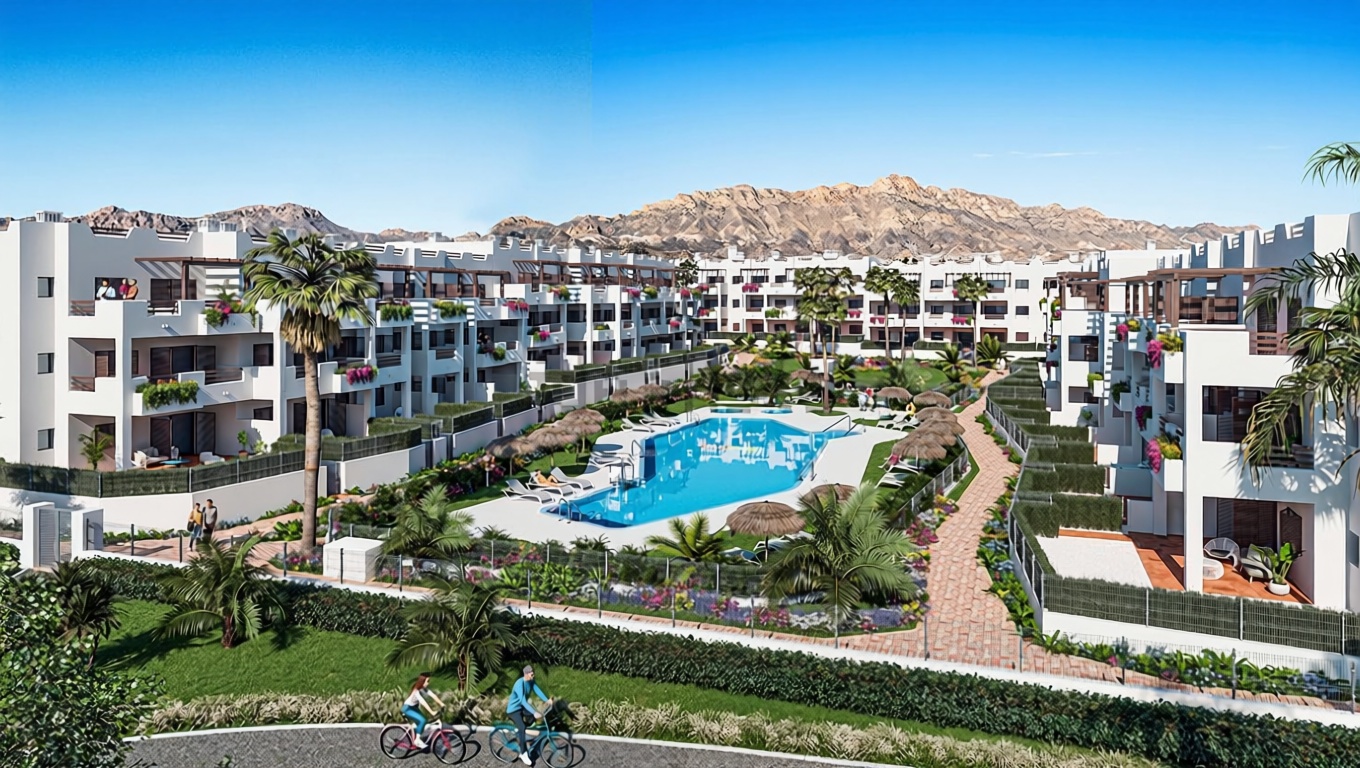 Dúplex en primera línea de playa en San Juan de los Terreros — Vista mar