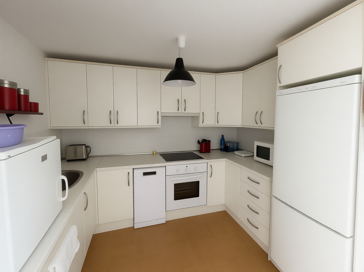 Apartamento em primeira linha de praia em Vera — Cozinha