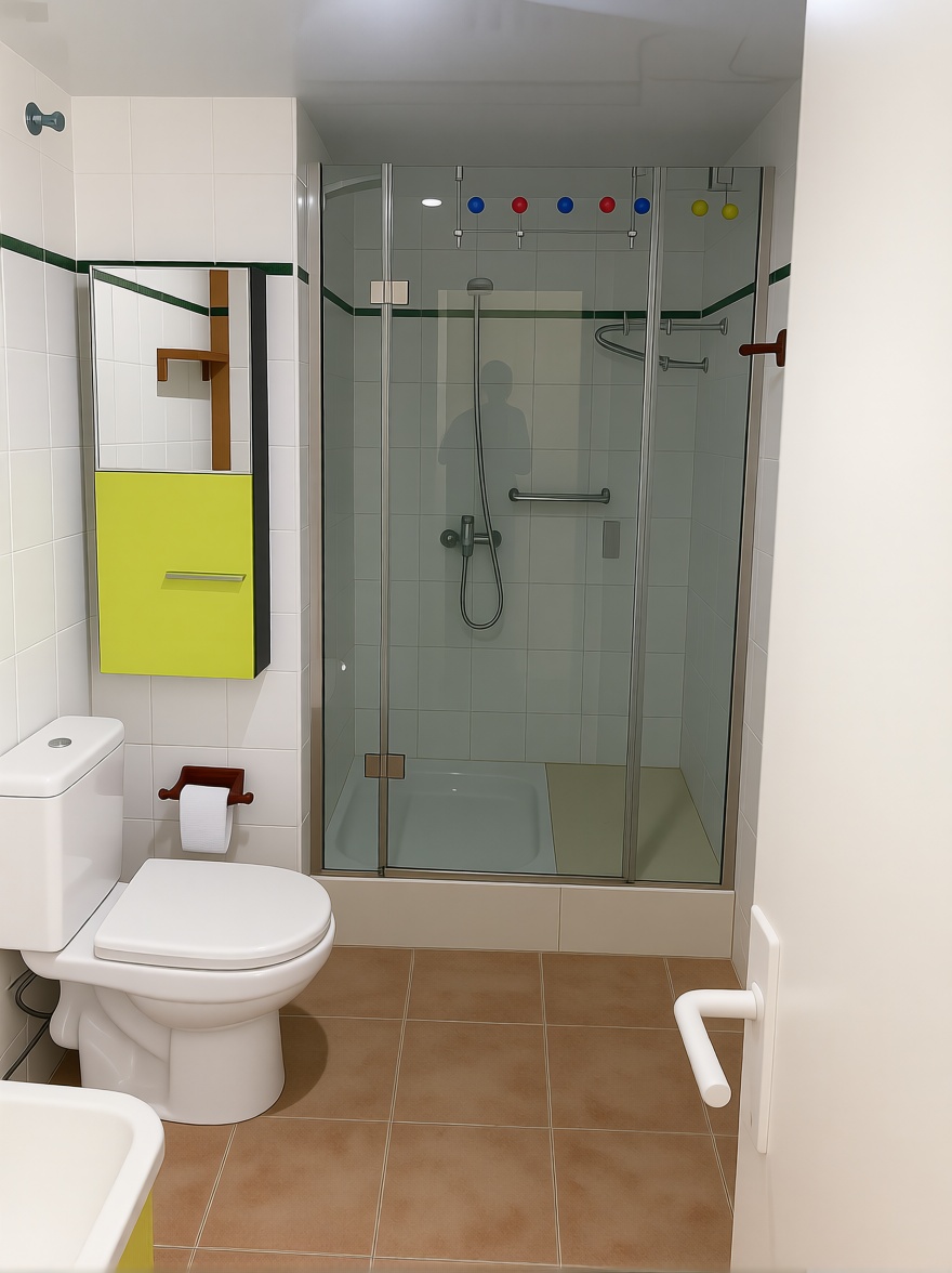 Apartamento em primeira linha de praia em Vera — Casa banho