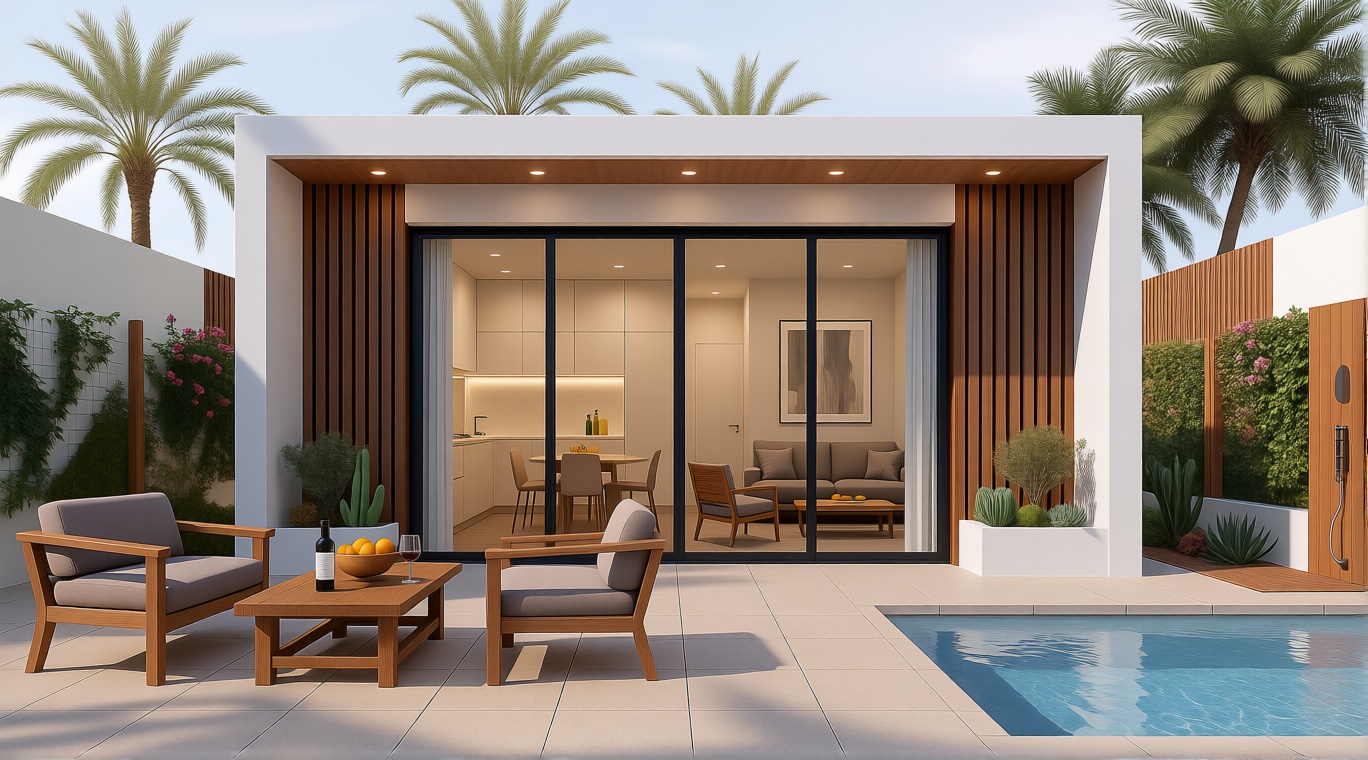 Chalet con acceso directo a playa en Vera — Terraza