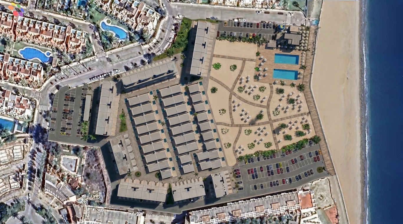 Chalet con acceso directo a playa en Vera — Aérea