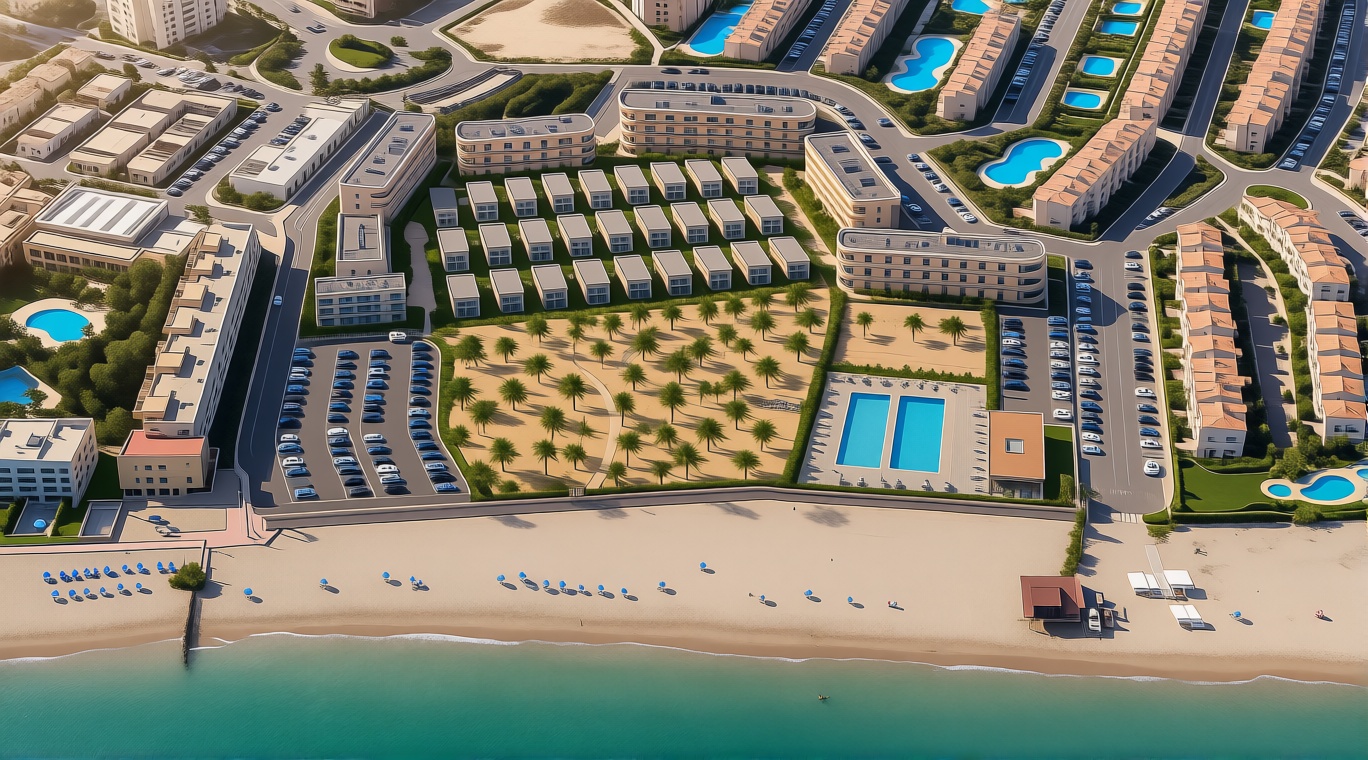 Chalet con acceso directo a playa en Vera — Aérea