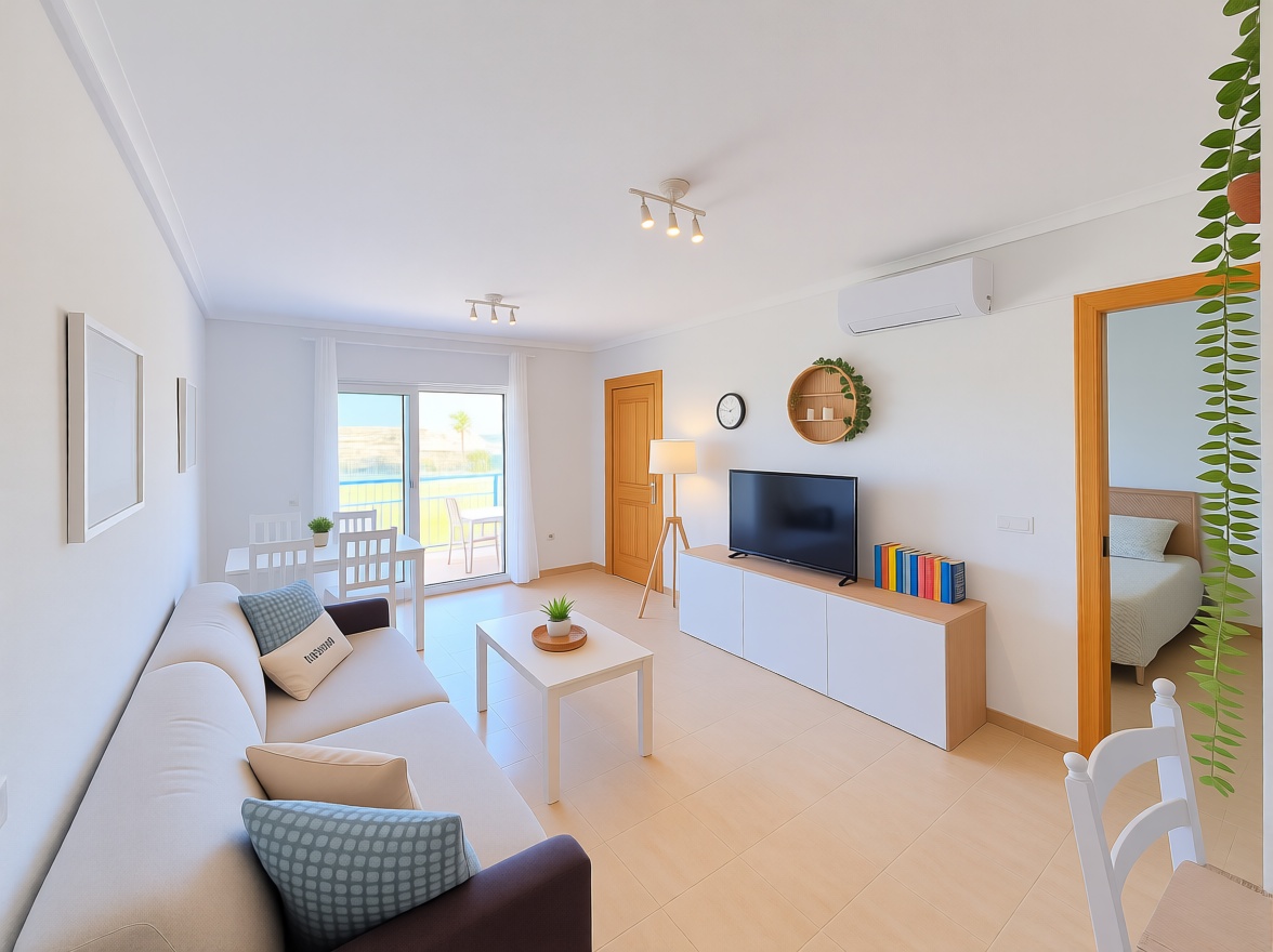 Ático en primera línea de mar en Vera — Salón