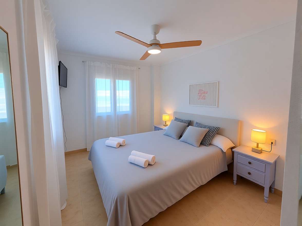 Ático en primera línea de mar en Vera — Dormitorio