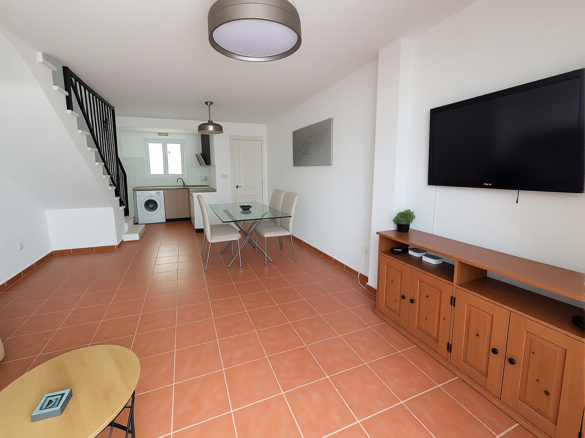 Duplex en première ligne de plage à Vera — Séjour