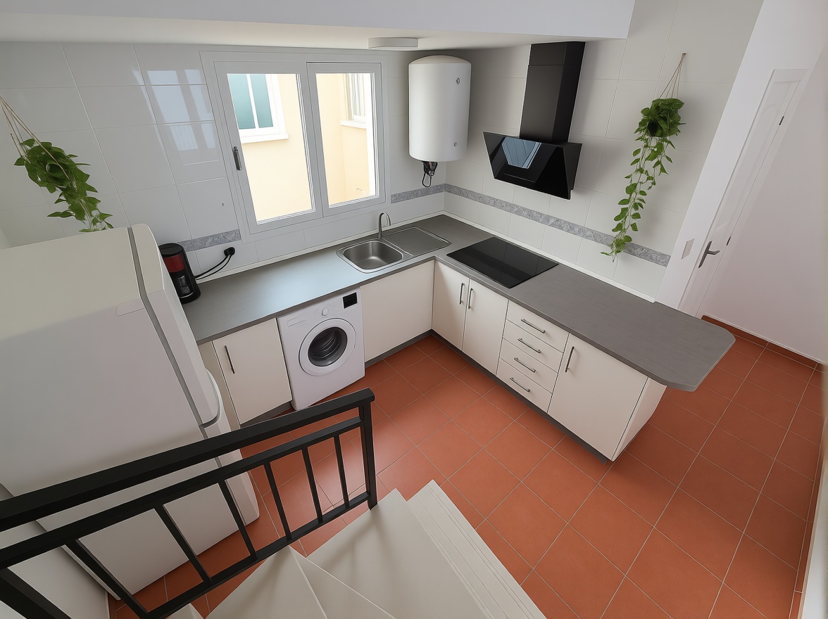 Duplex en première ligne de plage à Vera — Cuisine