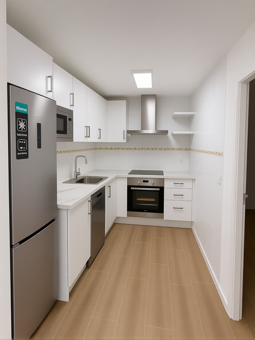 Appartement en première ligne de plage à Vera — Cuisine