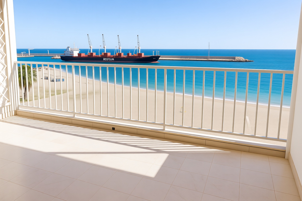 Seafront attic in Garrucha — Sea view