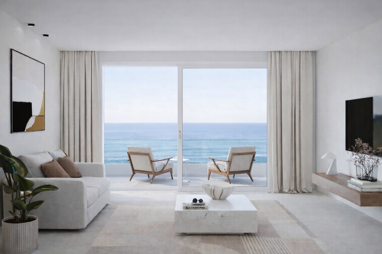 Beachfront flat in Garrucha — Living room