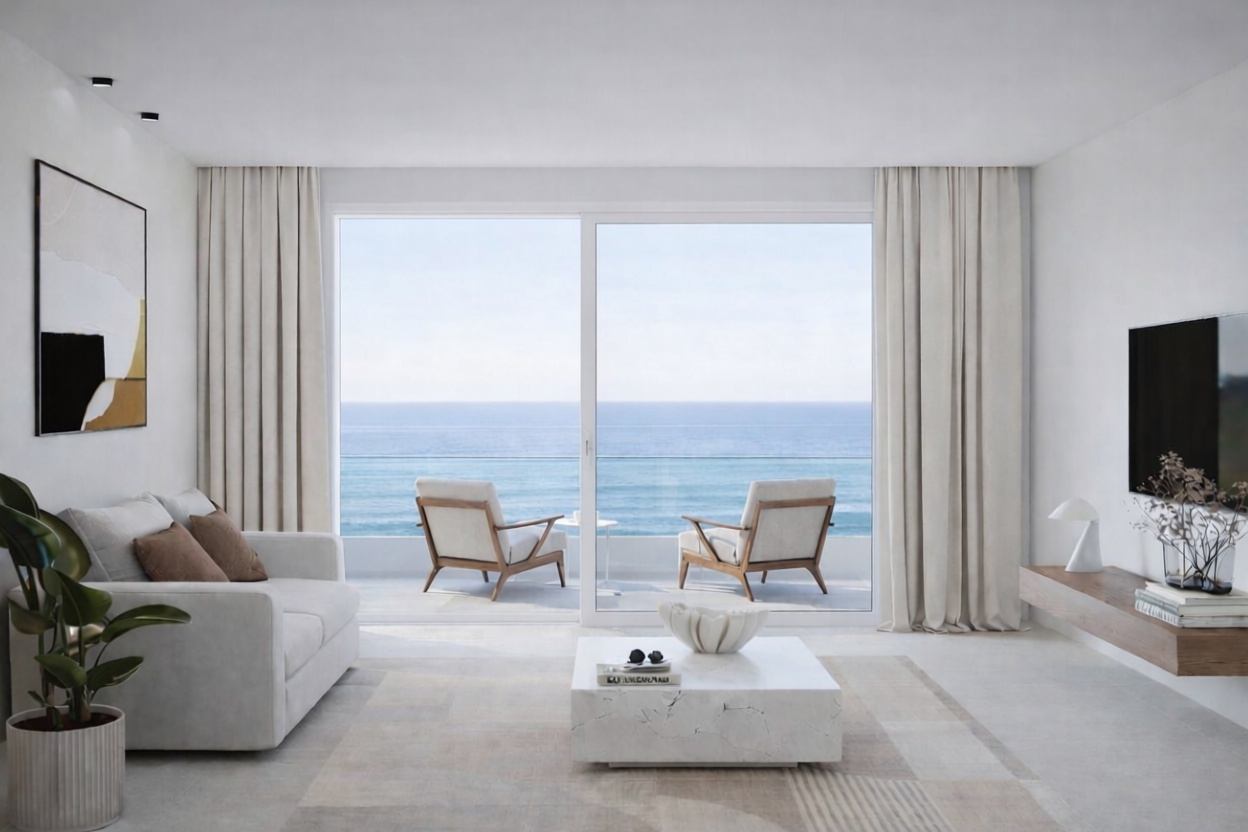 Beachfront flat in Garrucha — Living room