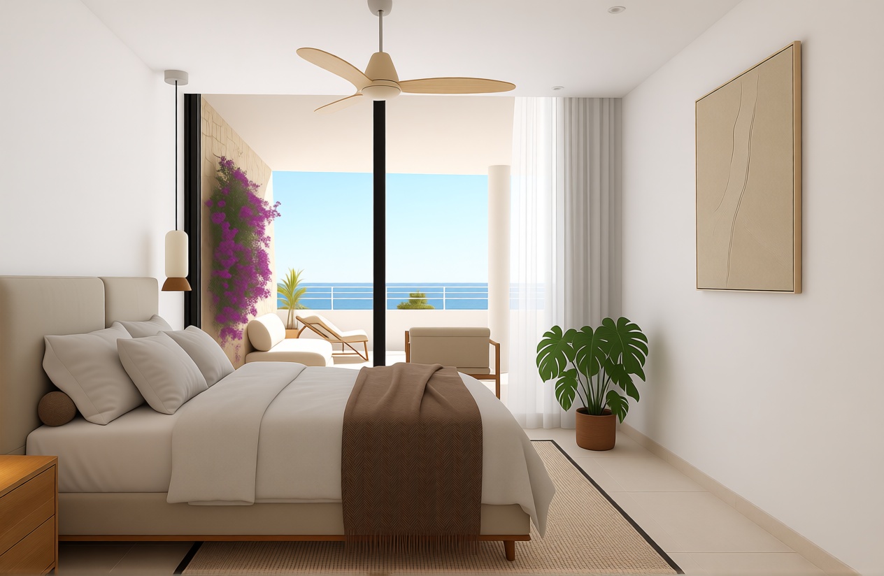 Piso en primera línea de playa en Carboneras — Dormitorio
