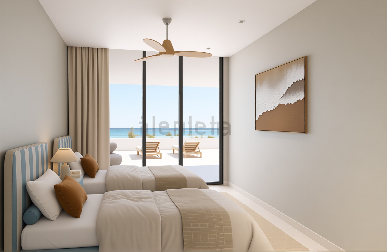 Piso en primera línea de playa en Carboneras — Dormitorio
