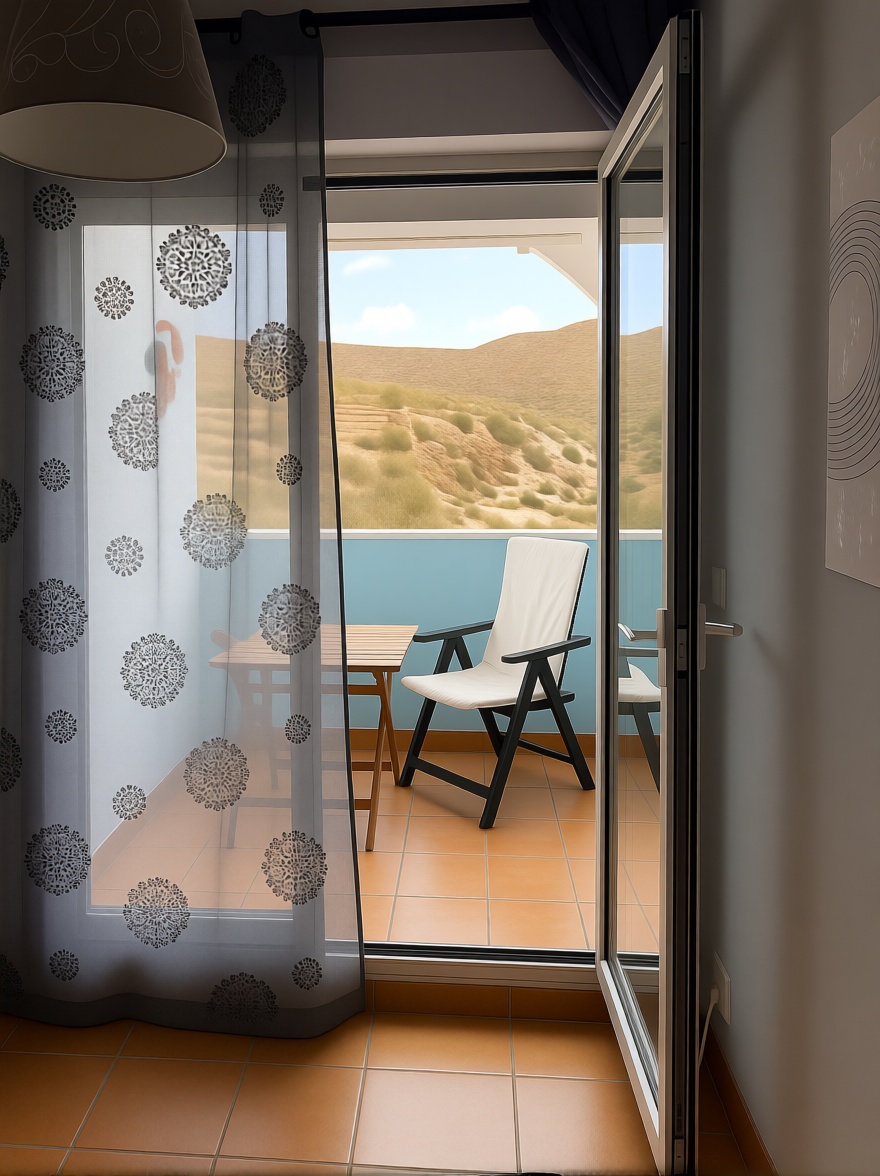 Piso en primera línea de playa en Carboneras — Terraza mar