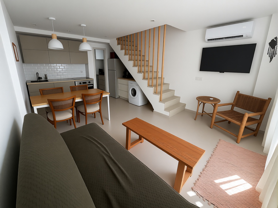 Appartement en première ligne de plage à Es Castell — Séjour