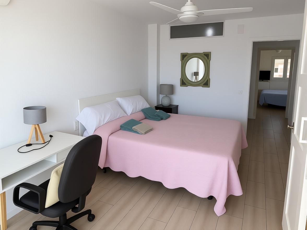 Ático en primera línea de mar en Almería — Dormitorio